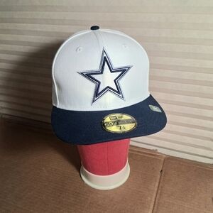 New Era White and Blue Star Hat